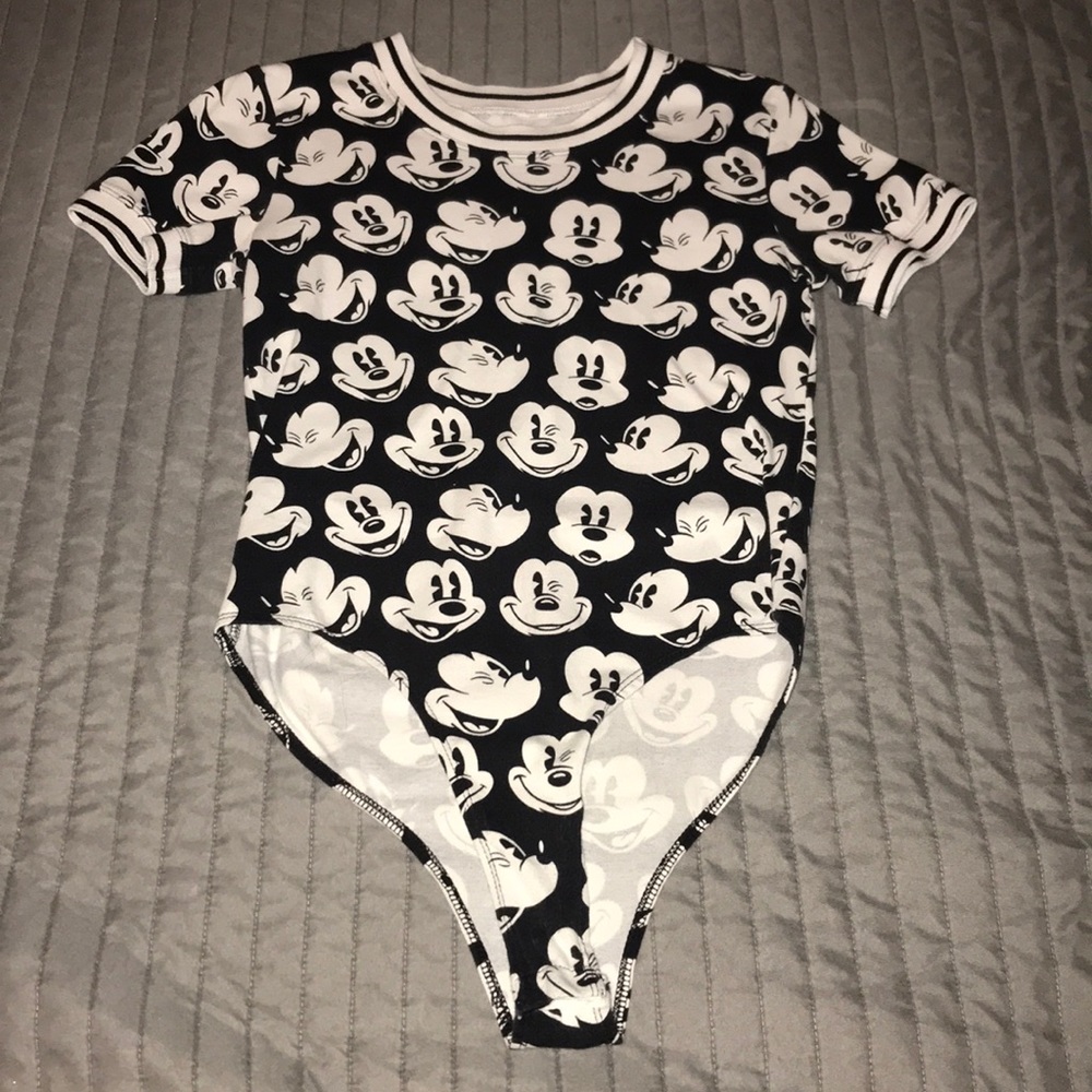 Mickey Print T-Shirt Body Suit